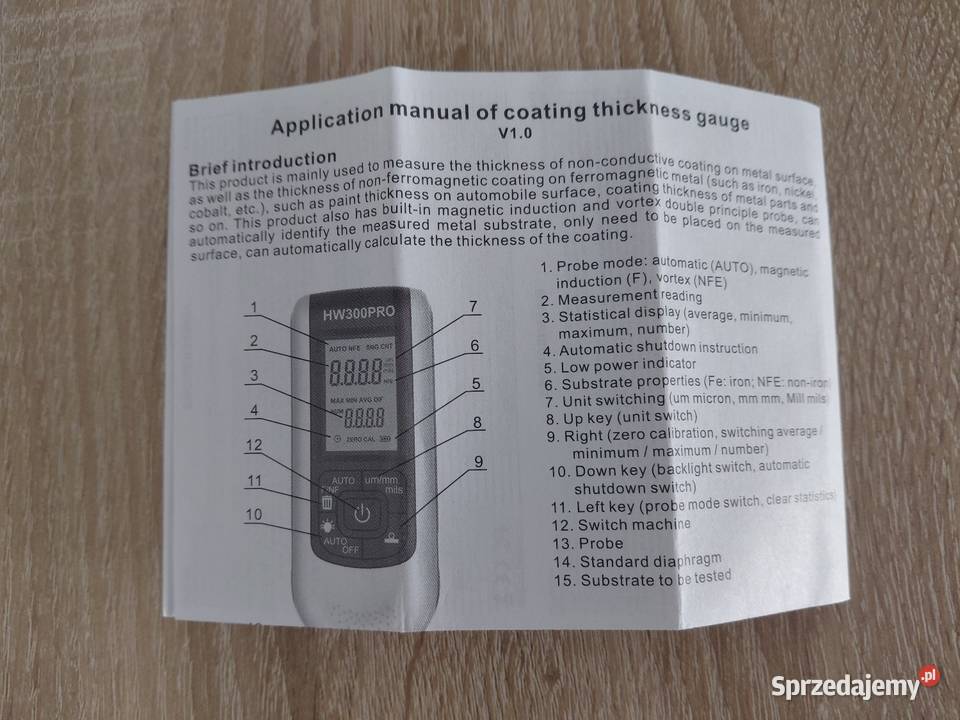 Miernik tester lakieru PRO Testery  i mierniki Gdynia sprzedam