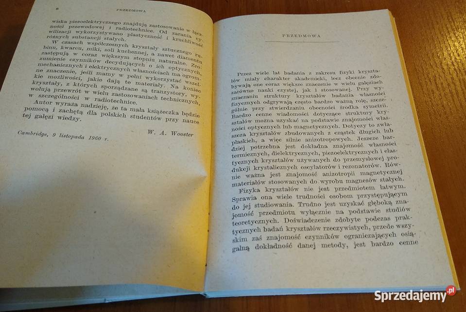 Doświadczalna fizyka kryształów W A Wooster Książki naukowe i popularnonaukowe Gdańsk