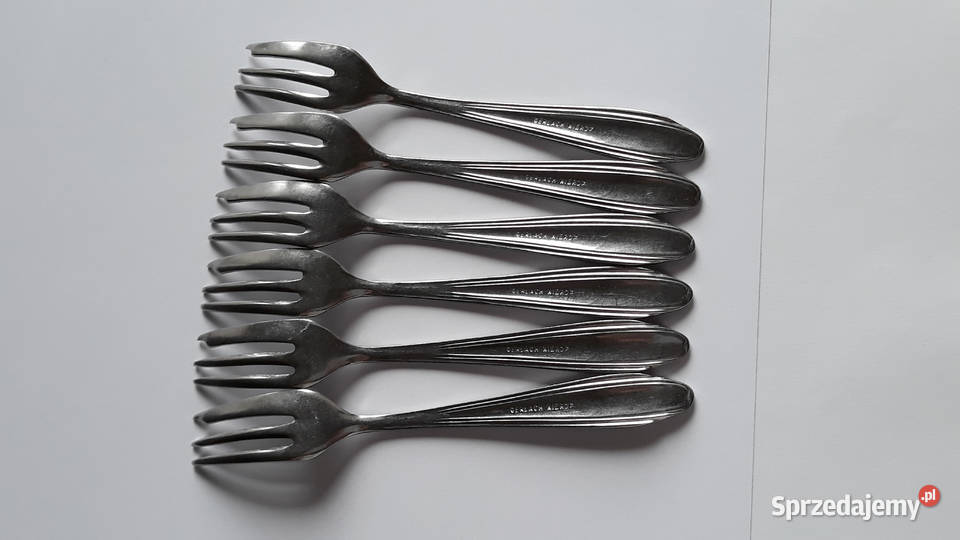 Widelczyki deserowe BAKELIT Gerlach sztućce PRL śląskie Dąbrowa Górnicza