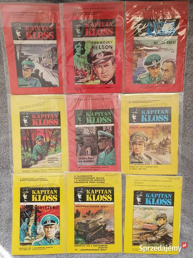 Kapitan Kloss zestaw 19 zeszytów wydanie 2 Komiksy pomorskie Gdynia