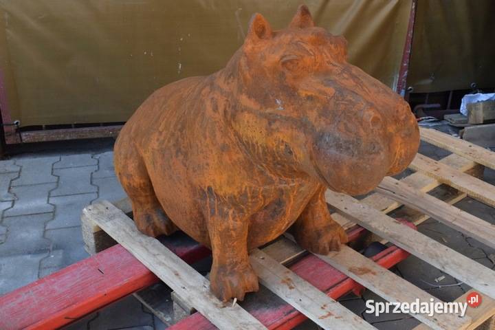 Ogromny Hipopotam Rustykalna Rzeźba Ciężka sprzedam