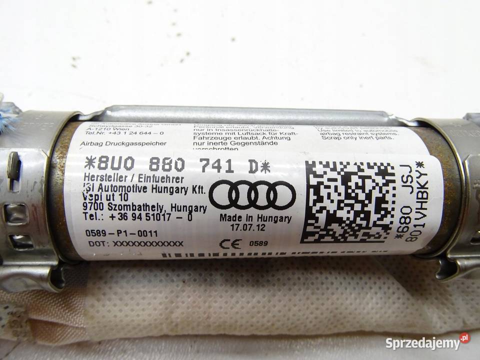 KURTYNA POWIETRZNA AIRBAG LEWA AUDI Q3 8U Poduszki powietrzne