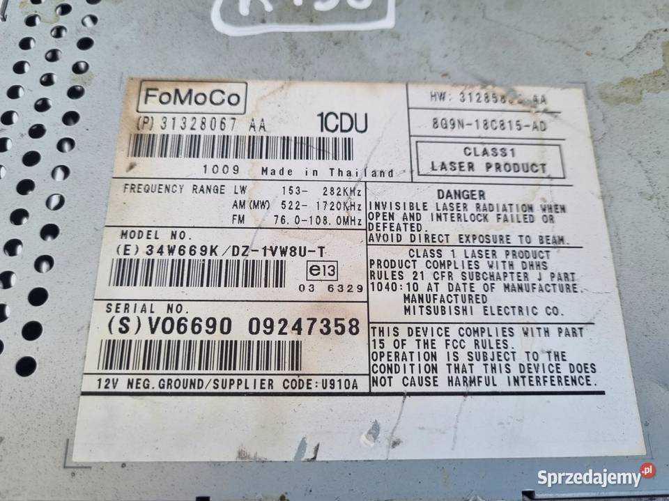 Volvo XC70 V70 III S80 II RADIOODTWARZACZ Radio Chełm sprzedam