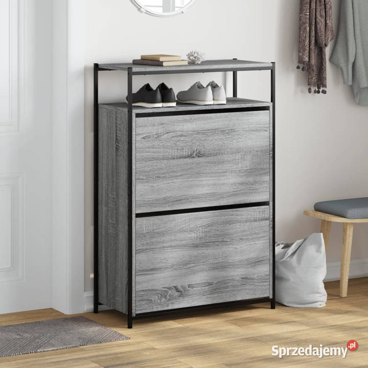 Szafka na buty szary dąb sonoma 75x34x112 Na buty