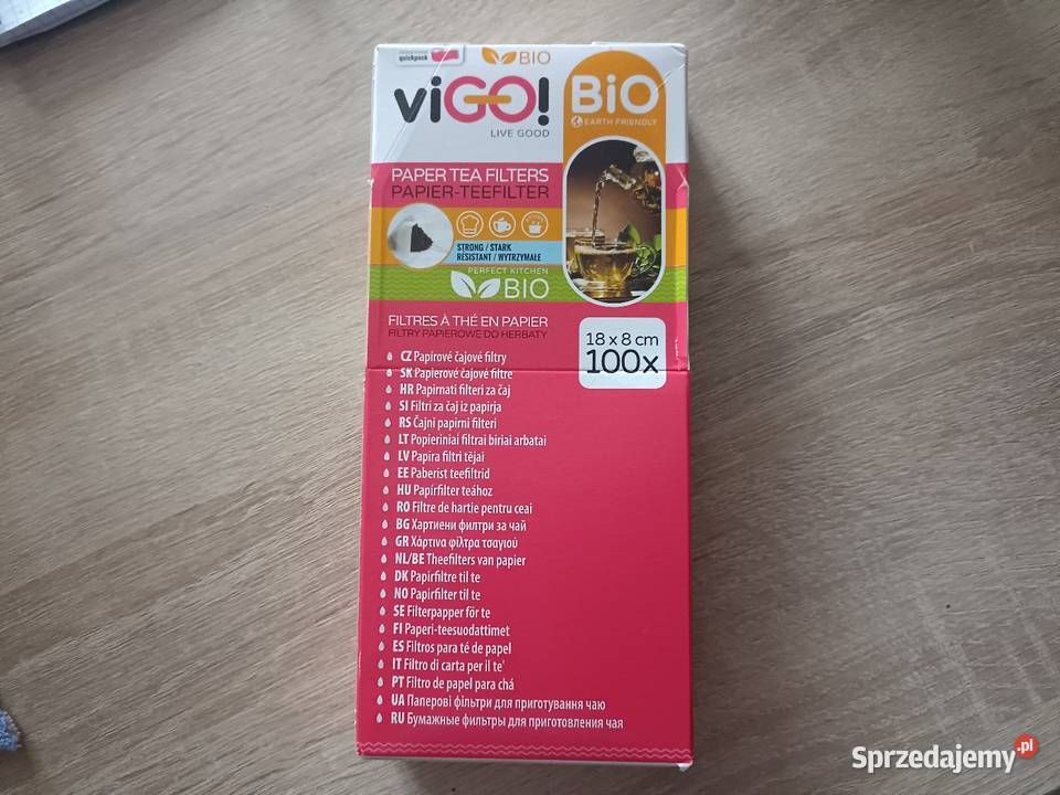 Bio Filtry papierowe do herbaty 100 viGO Kwidzyn sprzedam