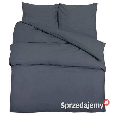 vidaXL Zestaw pościeli antracytowy 140x200 lekka Warszawa
