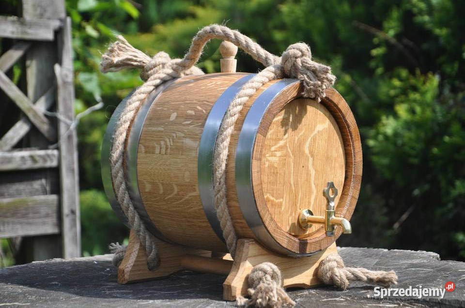 Beczka dębowa 5L naturalna do alkoholu Chełm