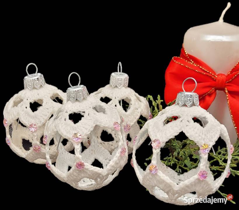 Bombki choinkowe ażurowe ręcznie wykonane 4 Krzywaczka