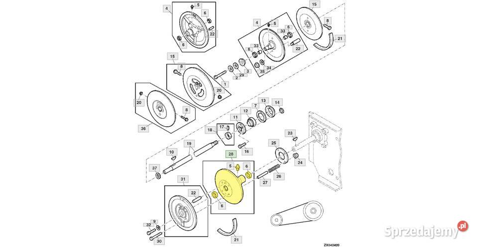 Koło wariatora John Deere AH233509 ORYGINAŁ JOHN Białystok