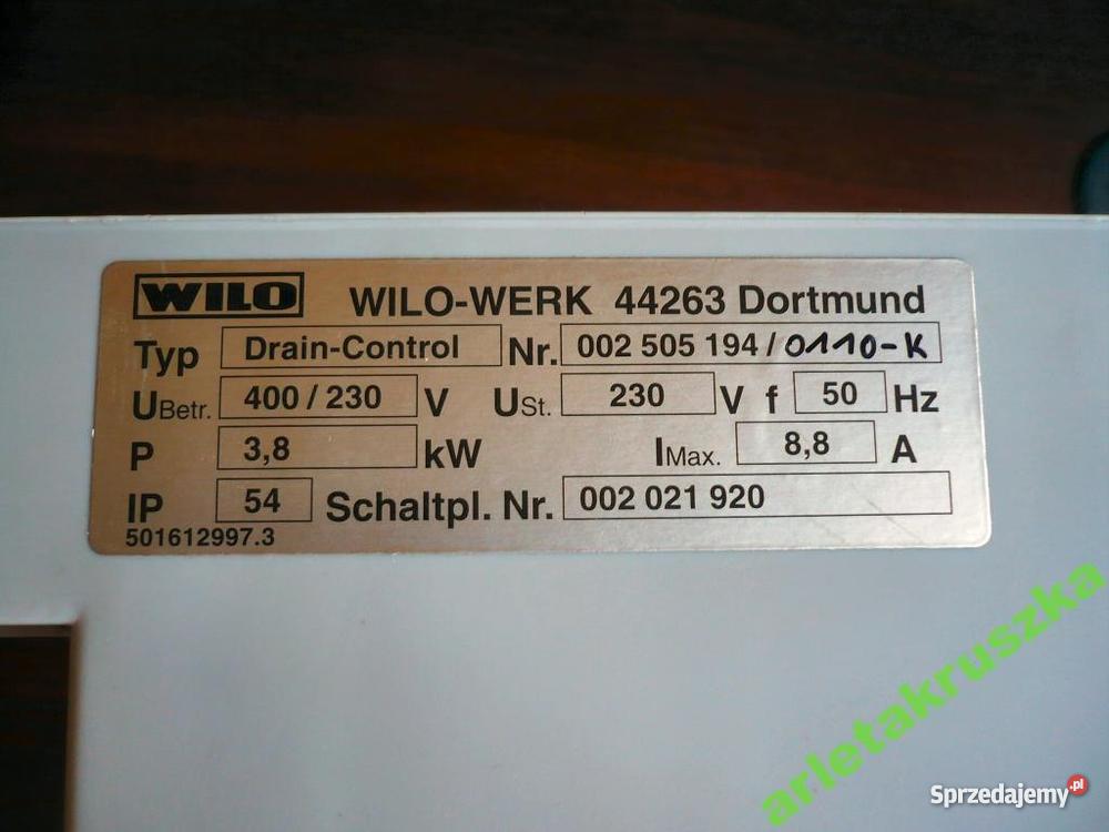 Sterownik pomp Wilo DrainControl