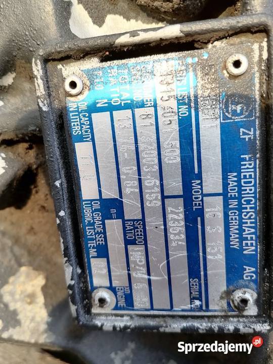 ZF 16 S 151 ECOSPLIT Skrzynia Biegów MAN F2000 Układ napędowy Rzędowice