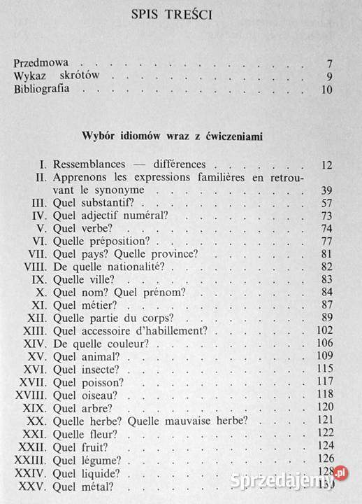 Idiomy francuskie w ćwiczeniach Krystyna sprzedam