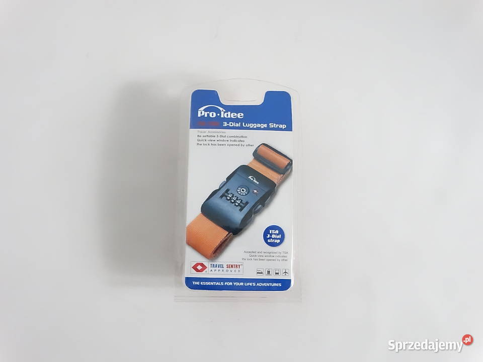 Pas do bagażu z zamkiem TSA ProIdee Pomarańczowy Pasy bezpieczeństwa Biłgoraj