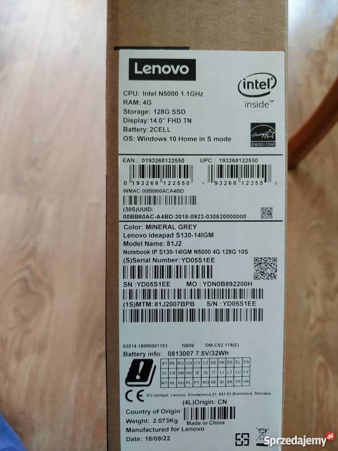 Laptop 14 Lenovo Ideapad s13014IGM Suwałki