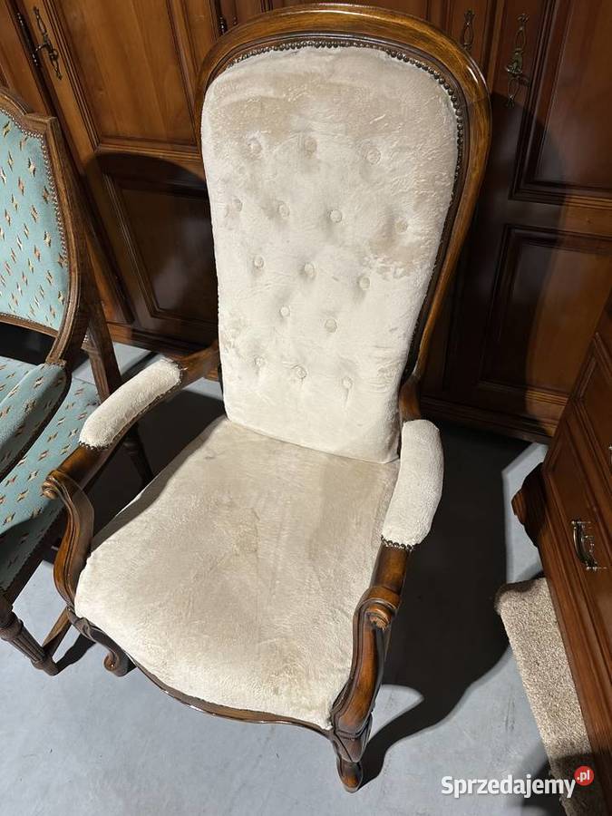 Piękny fotel w stylu Ludwika XV Sławoszewek
