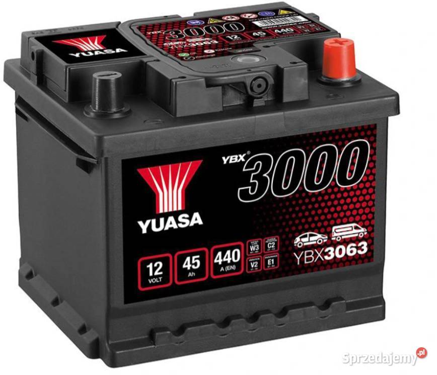 Akumulator 12V 45Ah 440A Yuasa Standard P Kościerzyna sprzedam
