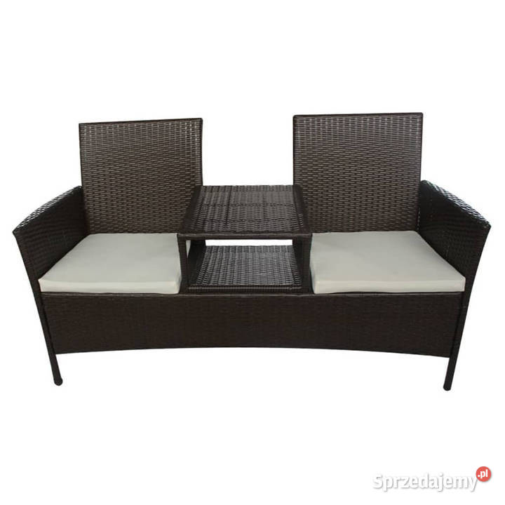 Dwuosobowa sofa ogrodowa ze stolikiem rattan PE mazowieckie Warszawa