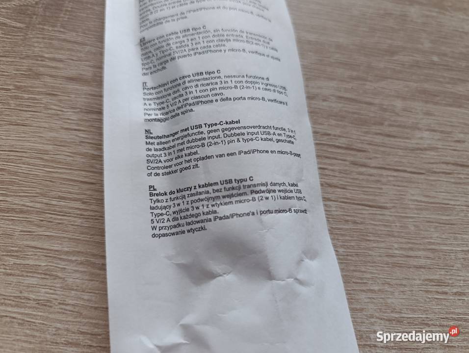 Kabel do ładowania 3w1 niebieski z kółkiem na Pozostałe Kwidzyn