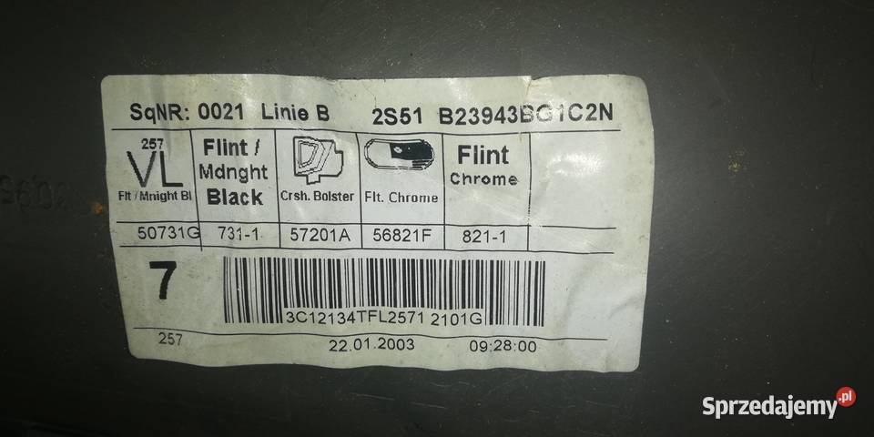 boczek drzwi 2S51B23943B lewy 3D Ford Fiesta MK6 Piotrków Trybunalski