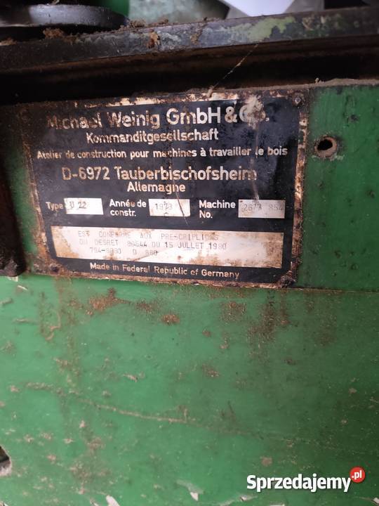 Strugarka czterostronna Weomog Unimat 22 N sprzedam