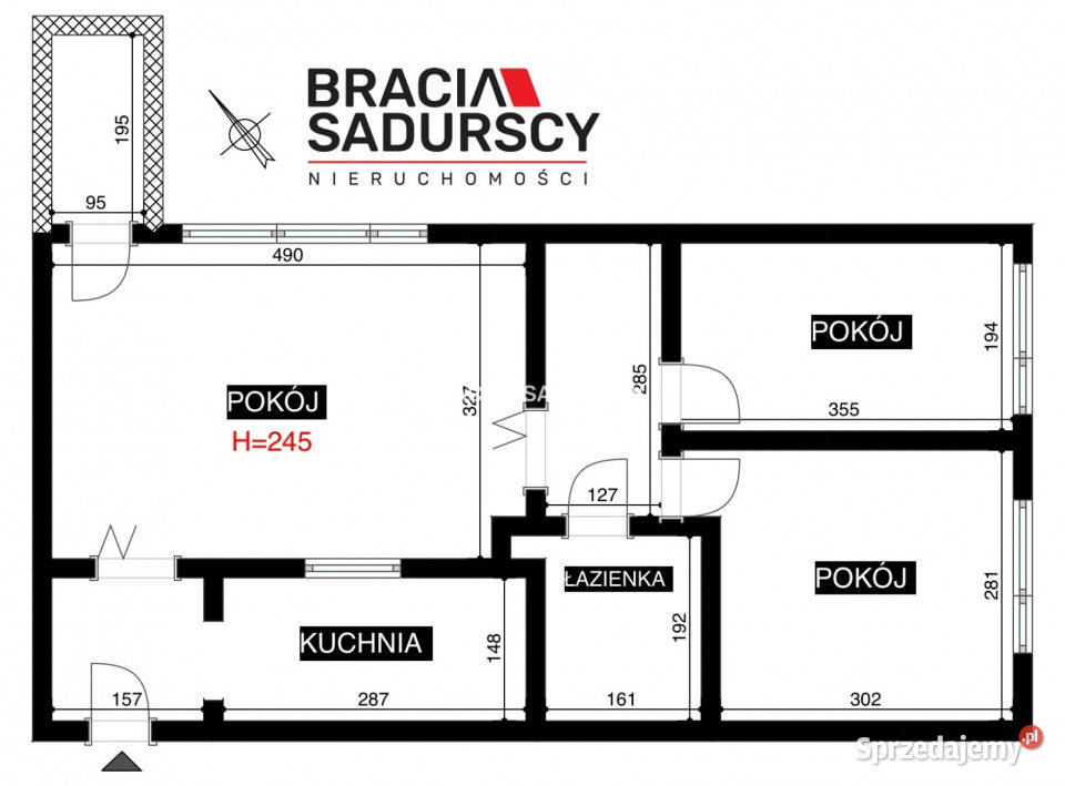Mieszkanie 4542m2 3pokojowe Kraków os Strusia
