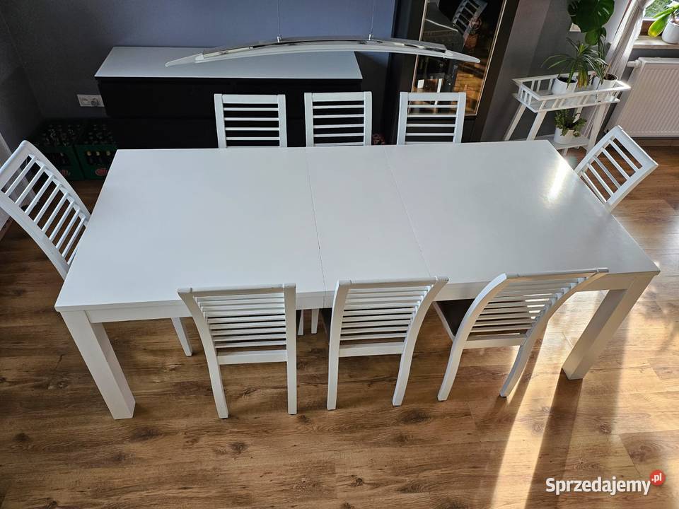 Krzesła stół do jadalni mahoń 8 sztuk komplet opolskie Namysłów