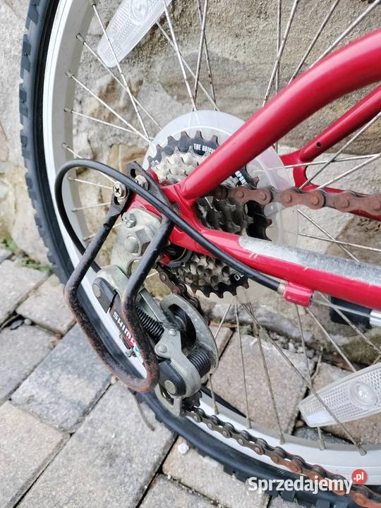 Czerwony rower górski dziecięcy leopard Rocky Urszulin