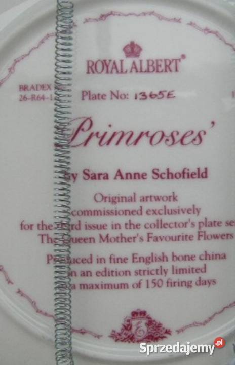 ROYAL ALBERT SARA ANNE SCHOFIELD ELIZABETH OF Pabianice