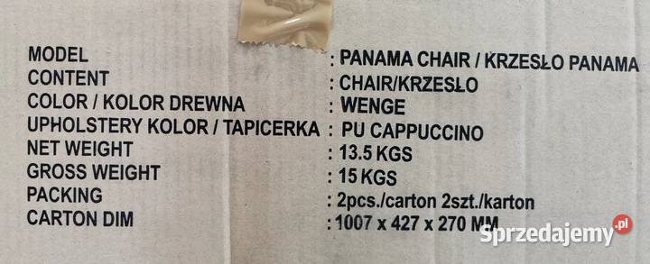 Krzesła tapicerowane skóra cappucino 2 Kajetany
