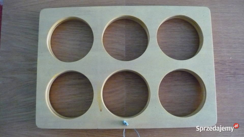 Stojak na wino wina 6 butelelk drewniany Sokółka