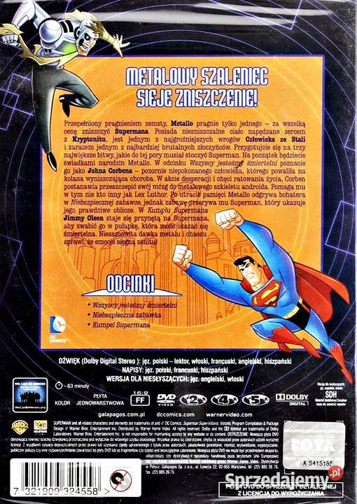 SUPERMAN SUPERVILLAINS METALLO animowany wielkopolskie Kalisz sprzedam