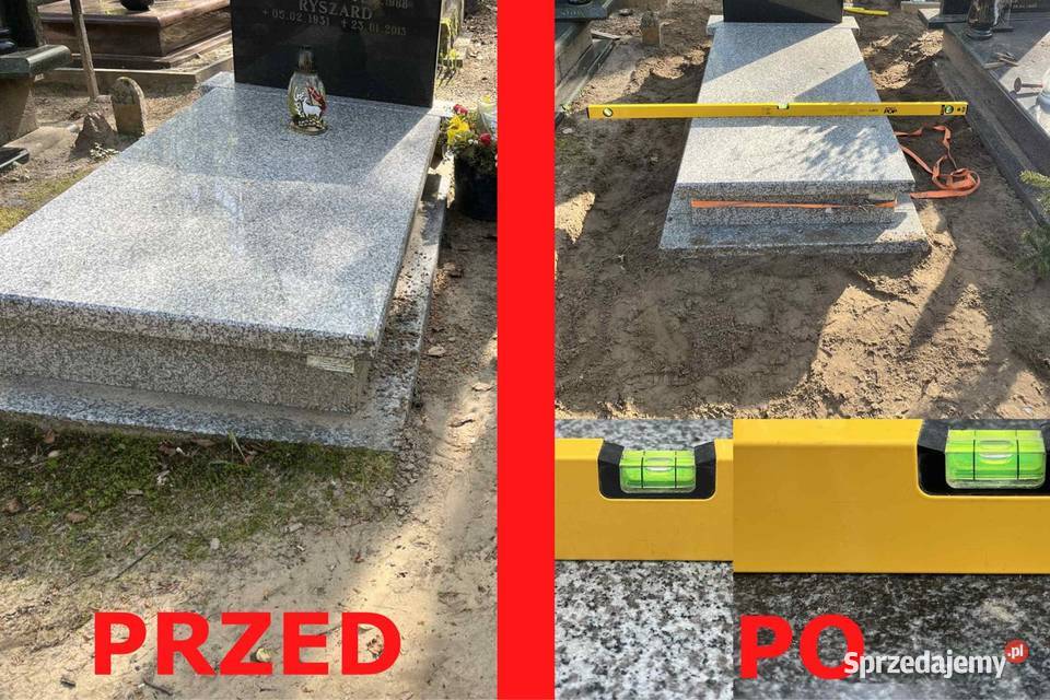 Podnoszenie pomników odnawianie liter układanie