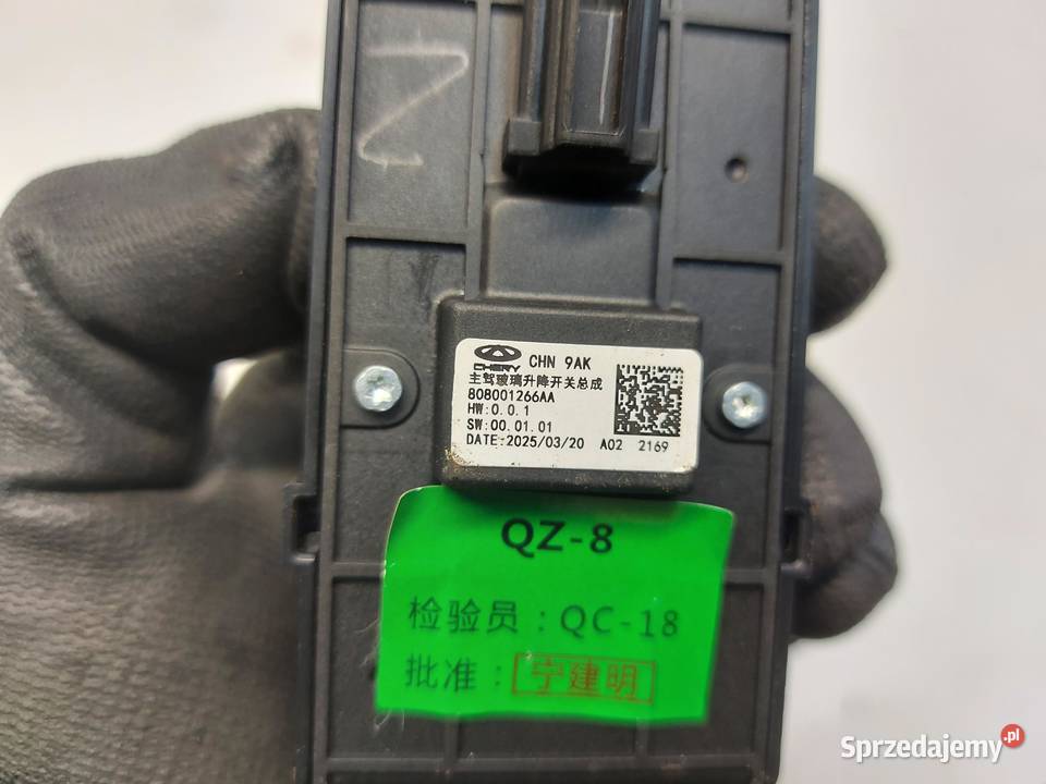 Jaecoo 7 PHEV 2025r przełącznik panel szyb szyby dolnośląskie