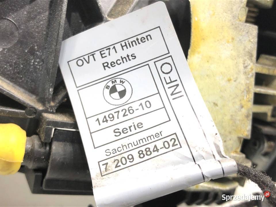 KLAMKA ZEWNĘTRZNA PRAWY TYŁ BMW E71 7209884 SUV