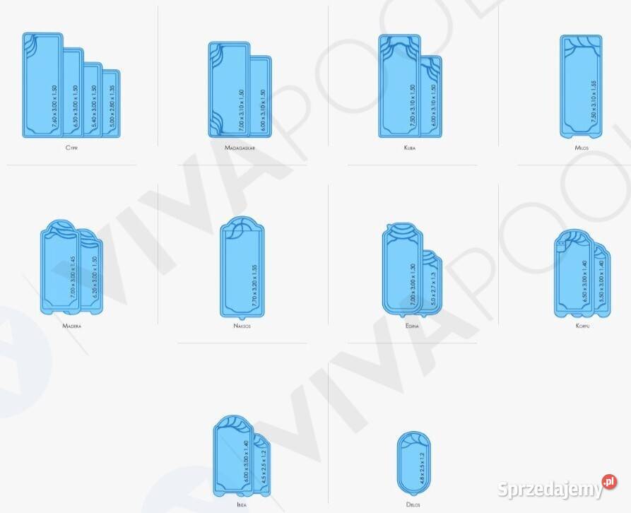 Nowoczesny basen do ogrodu do wkopania VENEZIA łódzkie Radomsko