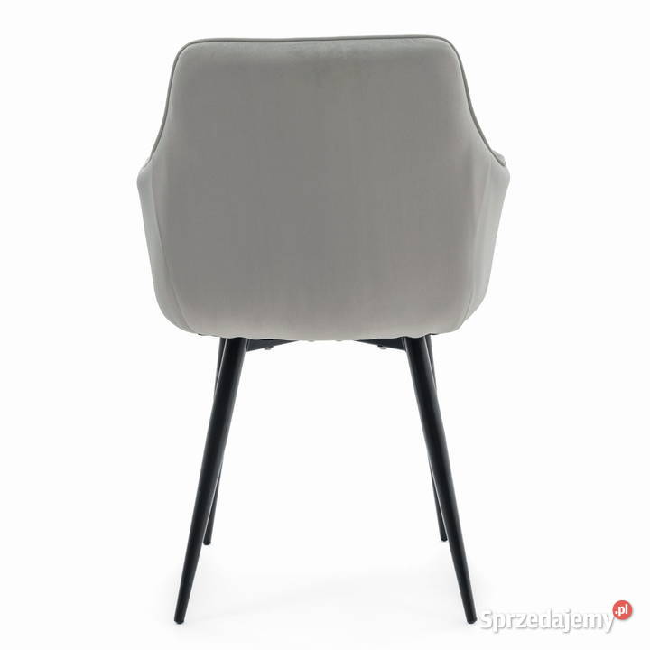 Jasnoszare Krzesło Tapicerowane Quattro Wysyłka 88cm Tarchały Małe