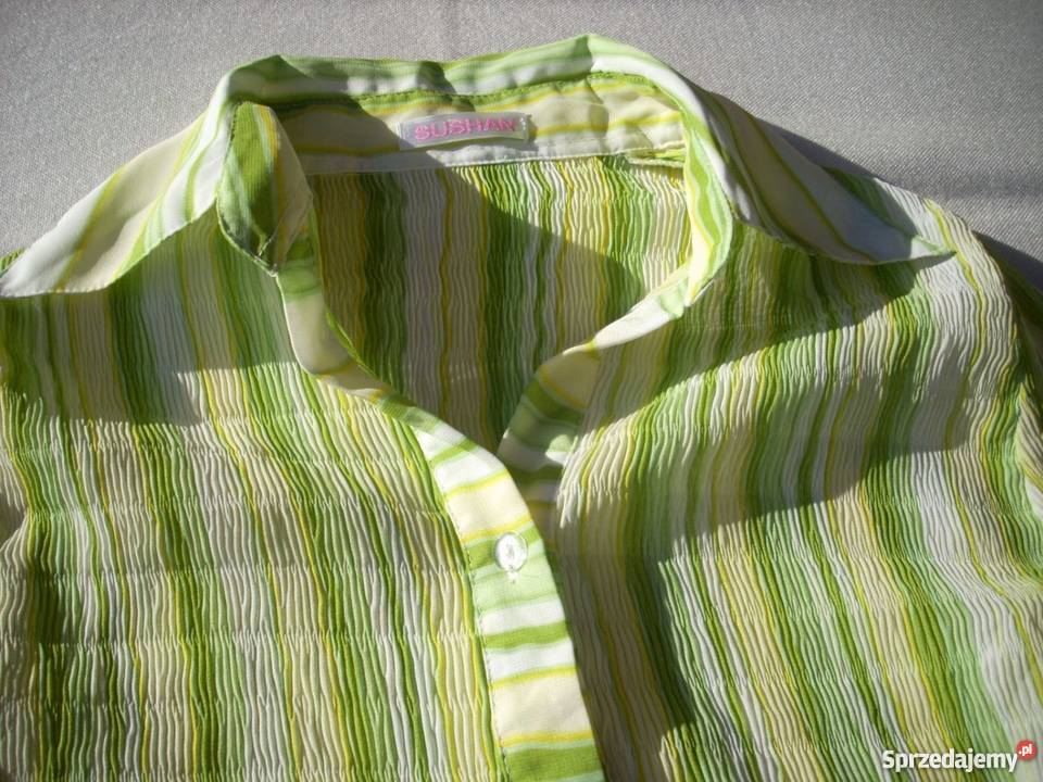 Koszula Harmonijka Zwiewna Pastelowa 38 40 żółty/złoty Nowy Sącz