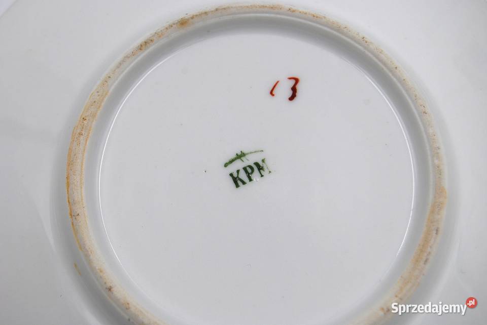 Porcelana KPM zestaw 4 filiżanek ze spodkiem Poznań
