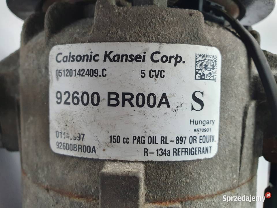 SPRĘŻARKA KLIMATYZACJI Nissan Qashqai 16 16V osobowe Kompresory klimatyzacji Motoryzacja Chełm