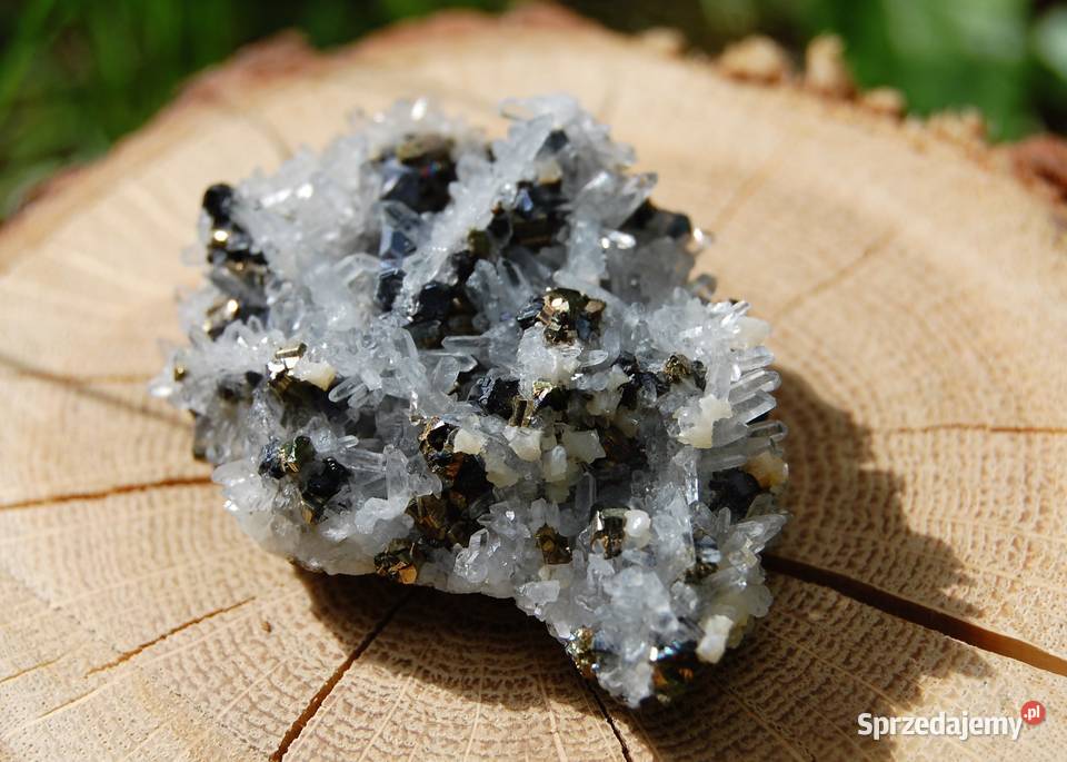 Kryształ górski piryt sfaleryt szczotka łezka
