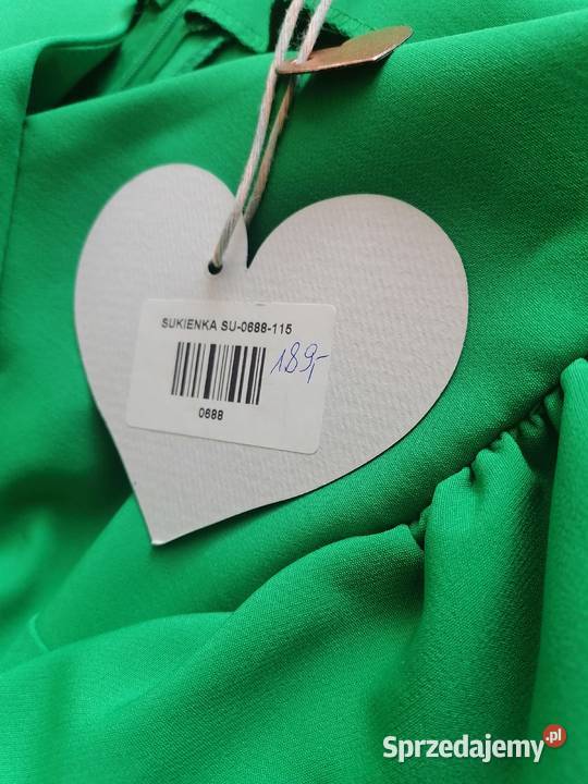 Elegancka sukienka zielona komunia chrzciny M zielony Żywiec