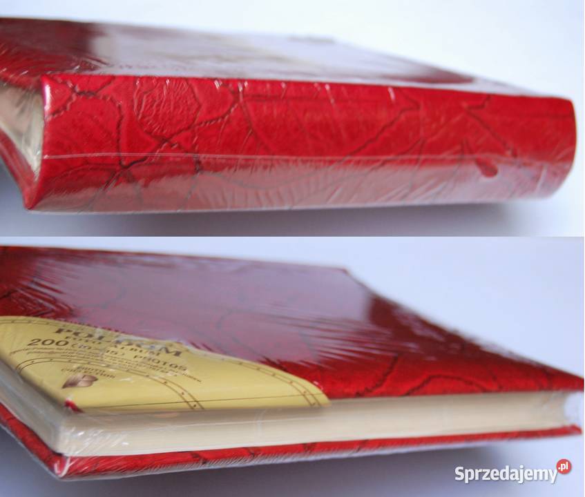 Album 200 foto wytłaczany liście czerwony Poldom Lublin