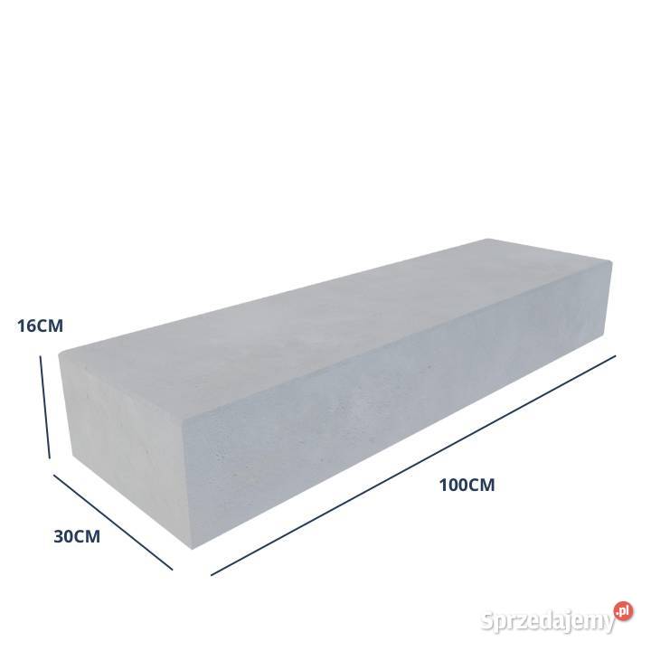 STOPIEŃ Betonowy 100X30 16 GRUBOŚCI Beton Gdów