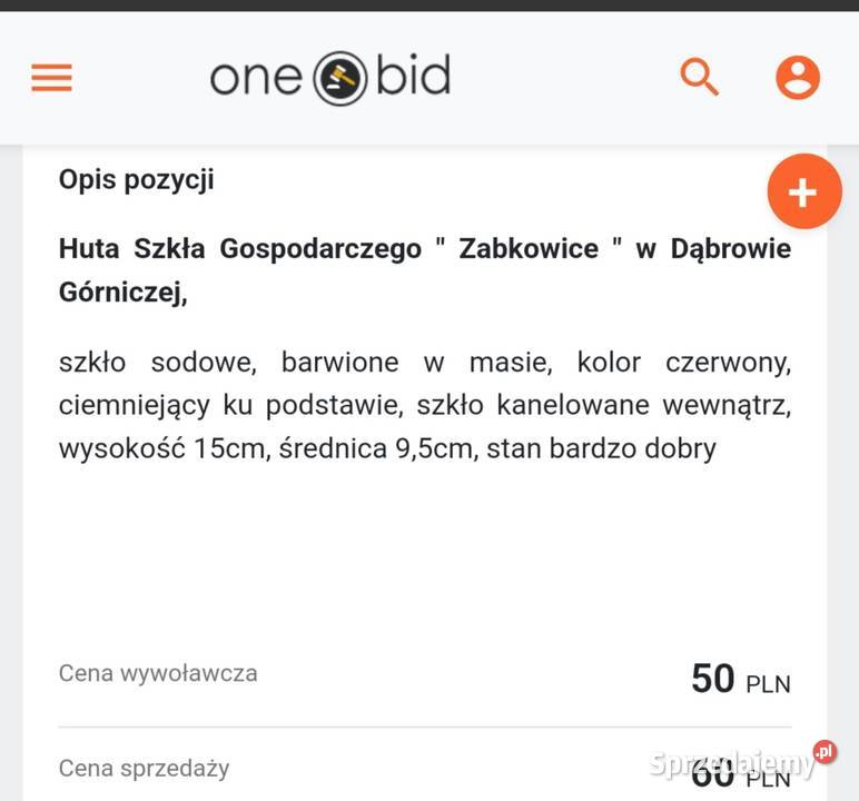 2 x czerwony kufel PRL szkło solowe huta Sosnowiec