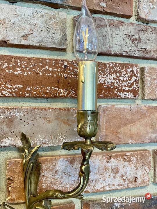 Francuski kinkiet mosiądz Antyk Kinkiety mazowieckie Warszawa sprzedam