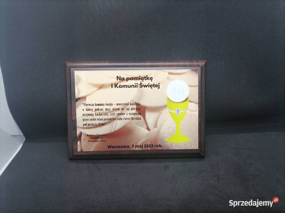 Pamiątka I Komunii Świętej Chrztu i inne Warszawa