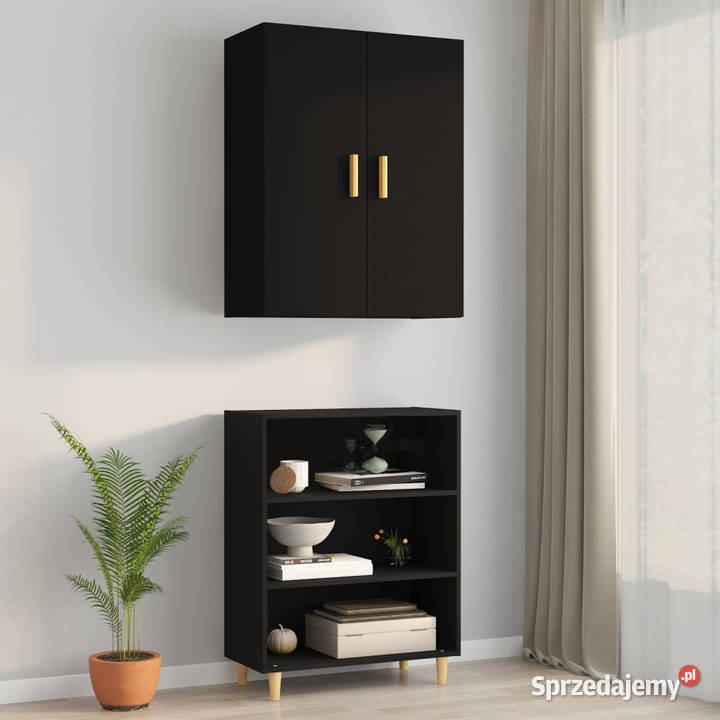 Szafka wisząca czarna 695x34x90 WM812259 Warszawa