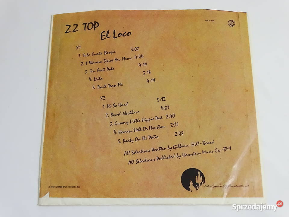 ZZ Top El Loco 1981 Wydanie Warner Bros Records Płyty i kasety Biłgoraj