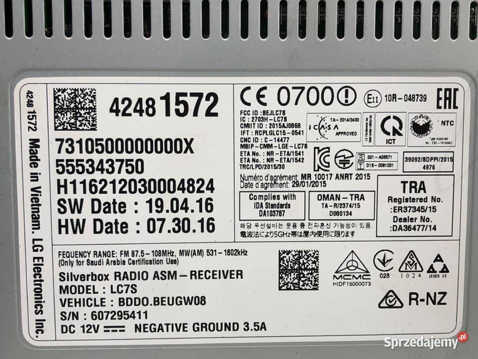 RADIO OPEL ASTRA K 42481572 ODTWARZACZ