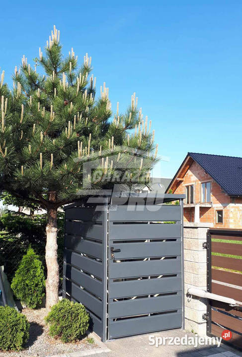 Wiata śmietnikowa spad tył 1x15m antracyt małopolskie Nowy Sącz